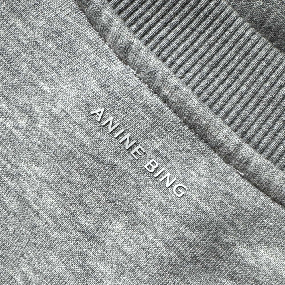 Anine Bing Heather Gray Spencer Sweatshirt - Picture 4 of 4